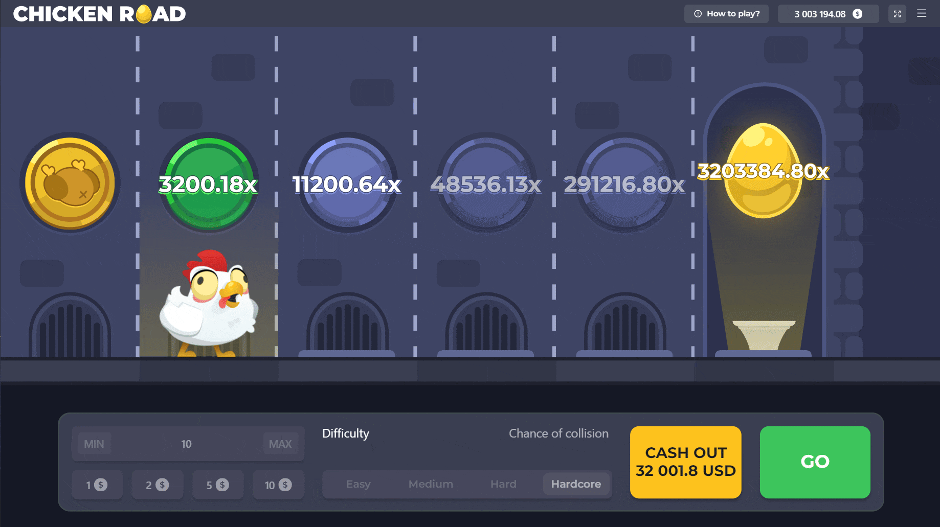 ChickenRoad oynanışı